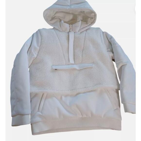 Adidas Ivy Park Sherpa Teddy Fleece Quarter Zip Jacket All Gender‎ FLAWS - Picture 1 of 7